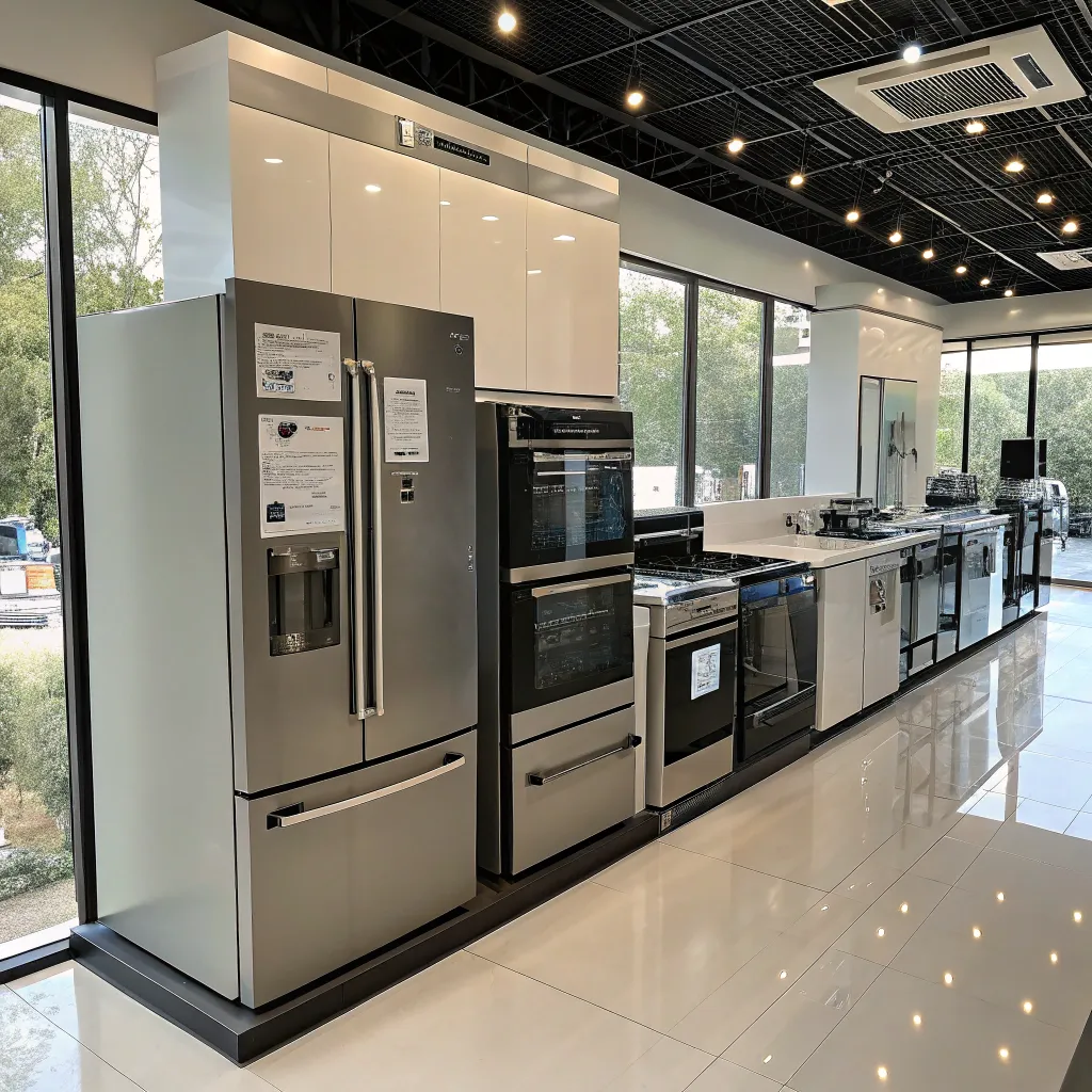 PLURAVONEX showroom display of kitchen appliances