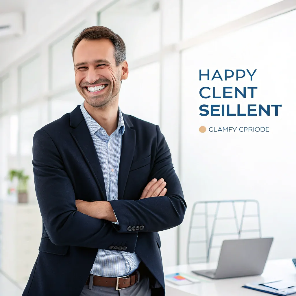 Happy client image